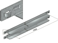 Nosník regálu Midi Rack typ Z délka 1200mm - sada
