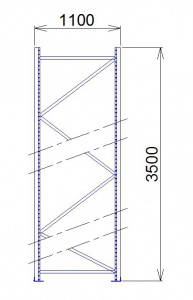 Rám paletového regálu 3500 x 1100 mm