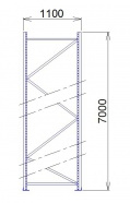 Rám paletového regálu 7000 x 1100 mm