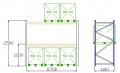 Pal-Rack 2500 pole 2700 / 500 kg / základní pole