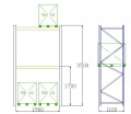 Pal-Rack 3500 pole 1900 / 500 kg / základní pole