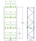 Pal-Rack 5000 pole 1900 / 500 kg / základní pole