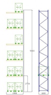 Pal-Rack 9000 pole 1900 / 500 kg / přídavné pole