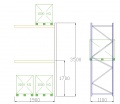 Pal-Rack 3500 pole 1900 / 1000 kg / přídavné pole