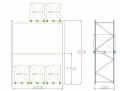 Pal-Rack 3500 pole 2700 / 1000 kg / základní pole