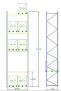 Pal-Rack 7000 pole 1900 / 1000 kg / základní pole