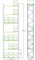 Pal-Rack 10000 pole 2700 / 1000 kg / základní pole