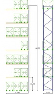 Pal-Rack 10000 pole 2700 / 1000 kg / přídavné pole