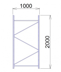 Rám Midi Rack 2000 x 1000 mm