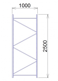 Rám Midi Rack 2500 x 1000 mm