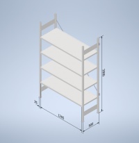 Stowshelf 2000/500 x 1300 základní pole