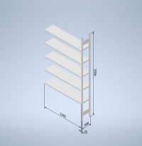 Stowshelf 2500/300 x 1300 přídavné pole