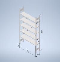 Stowshelf 2500/300 x 1300 základní pole