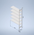 Stowshelf 2500/400 x 1300 přídavné pole