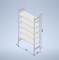 Stowshelf 2500/500 x 1300 základní pole