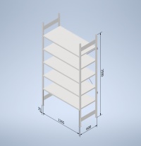 Stowshelf 2500/600 x 1300 základní pole