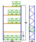 Pal-Rack 7000 pole 3600 / 500 kg / základní pole