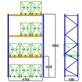 Pal-Rack 5000 pole 2700 / 500 kg / základní pole