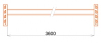 Paletový nosník použitý PNB0486(60mm)/3600 mm sada
