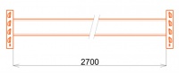 Paletový nosník použitý PNB0480(100mm)/2700 mm sada