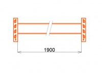 Paletový nosník použitý PNB0480(100mm)/1900 mm sada